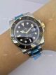 Swiss Copy Rolex Submariner Watch 2-Tone Black Dial Black Ceramics  (8)_th.jpg